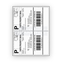 2-20,000 8.5 x 5.5 EcoSwift Shipping Half-Sheet Self-Adhesive eBay PayPal Labels