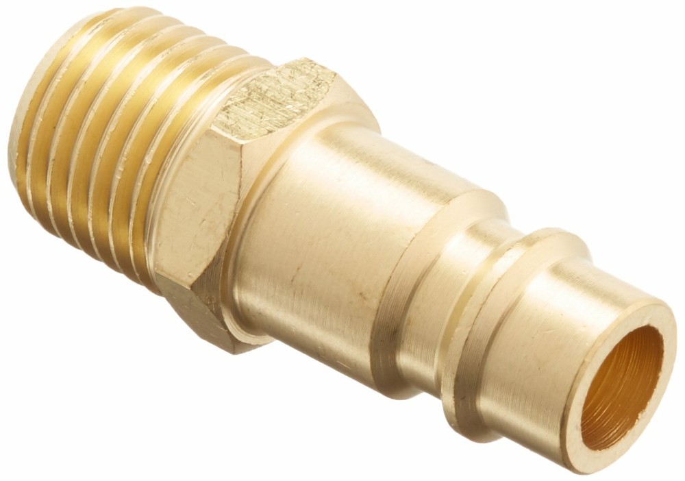 Milton S760 1/4″ MNPT Male V-Style High Flow Plug, (Brass) 2 pcs