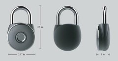 Netbolt Smart Fingerprint Padlock, Metal Water Resistant, Satin Black