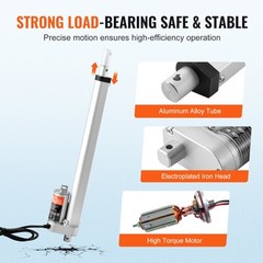 VEVOR Linear Actuator 12V 12Inch 0.55″/s High Speed 220lbs/1000N IP54 Protection