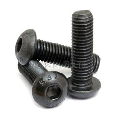 M4 Button Head Socket Cap Screws, 12.9 Steel w/ Black Ox ISO 7380, 0.70 Coarse
