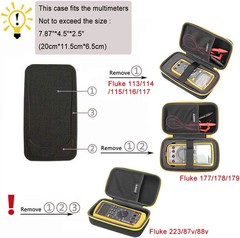 RLSOCO Carrying Case for Fluke 15B+/17B+/117/107/115/116/101/179/106/113/177/114