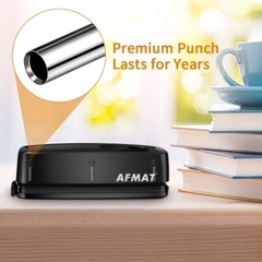 Professional Electric 3 Hole Punch – Effortless 20 Sheet Capacity, Sleek Black