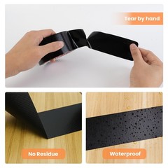 Black Duct Tape, Strong Adhesive & Easy Tear, 2 Inch x 22 Yard