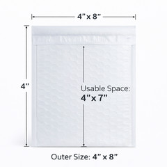 Poly Bubble Mailers #000 4×8 Padded Envelopes Self Seal Shipping Bags