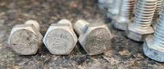 3.5 POUNDS 1/2″-13 x 1″ Silicon Bronze Hex Head Cap Screws Gray Patina Approx 35