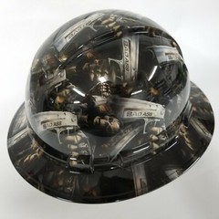 NEW FULL BRIM Hard Hat custom hydro dipped in FULL COLOR BAD ASS SHOOTER REAPER