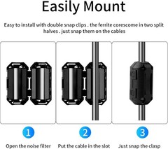 20-Pack Ferrite Ring Core EMI Noise Suppressors – Versatile Signal Shielding