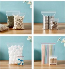 100PCS Clear Zip Seal Plastic Bags Jewelry Zipper Top Lock Reclosable Baggies