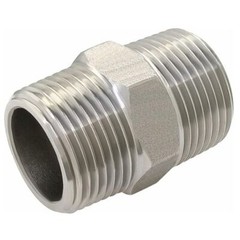 2x NPT Stainless Steel Nipple Male to Male Fittings 1/8″ 1/4 3/8 1/2 3/4 1″ C279