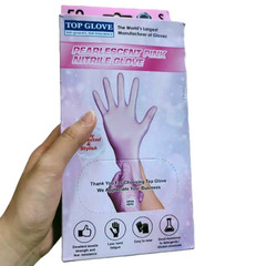 Top Glove Nitrile Disposable Powder Free Glove – Pearlescent Pink/ Violet 50s