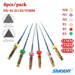 6pcs/pack Dental Endo Root Canal Super Taper Rotary Niti Files 21/25mm/31mm