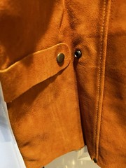 Steiner 9215-XL Welding Work Jacket Brown Leather Cowhide Snaps Studs Heavy
