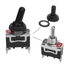 5X Toggle SWITCH ON/OFF Heavy Duty 15A 250V SPST 2 Terminal Car Boat* Waterproof