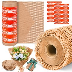 Honeycomb Packing Paper 12″ x 55 ft – Eco-Friendly Cushioning Wrap for Moving…