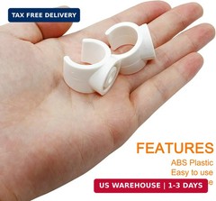 Litoexpe 3/4 Inch PEX Pipe Clamps, 20mm PVC Pipe Holder, Plastic U-Hook PEX Pipe