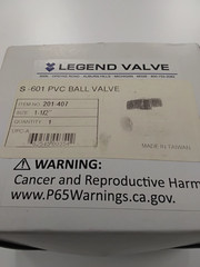 New Legend S-601 1-1/2″ PVC Ball Valve 201-407