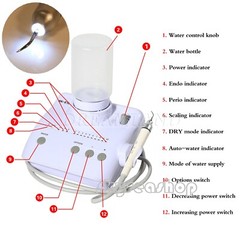 Dental Piezo Ultrasonic Scaler 2 Bottles fit EMS Cavitron LED Handpiece & Tips