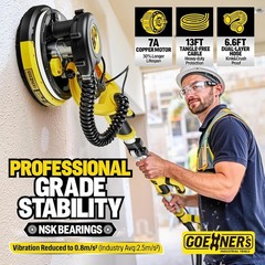 Drywall Sander, Electric Drywall Sander with Vacuum, Automatic Dust Removal, …
