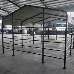 13x20ft Galvanized Heavy-Duty Livestock Shelter Metal Barn for Cattle Horse Goat