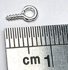 36 Pieces – Mini Screw Eye #2 x 5/16 Eye Hook Small Screw Eye Silver-Tin