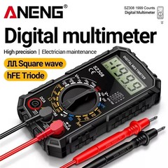 LCD Digital Multimeter Voltmeter Ammeter Ohmmeter Volt AC DC Tester Leads Meter