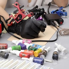 HAWINK Complete Tattoo Kit 4 Standard Machines Power Supply 14 Purple
