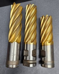 US MADE! 2″ Cobalt & HS End Mill Lot Square Roughing Corner Radius Machinist