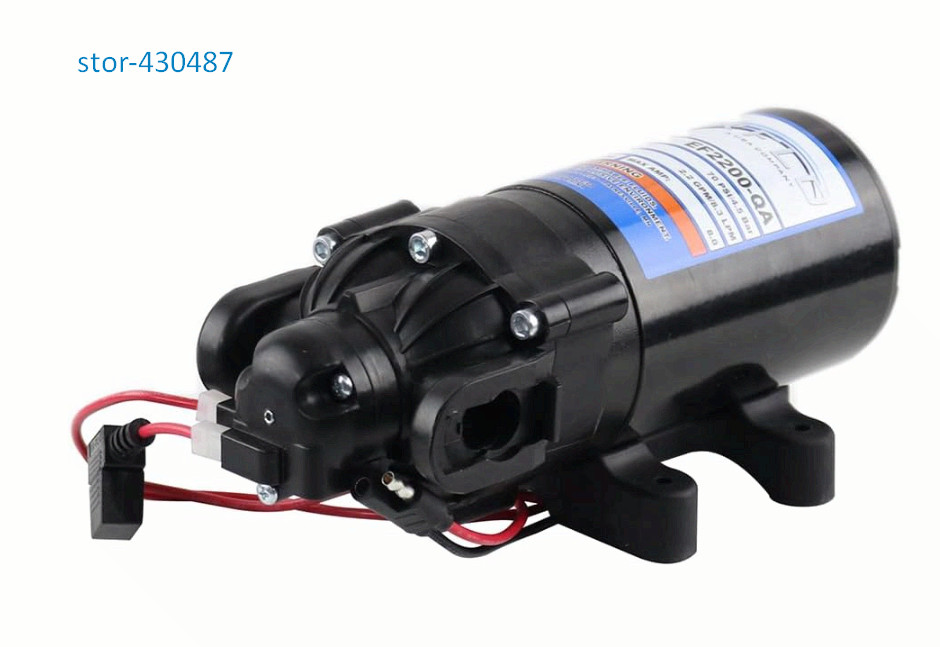 EF2200-QA-BOX 2.2GPM 12V Diaphragm Pump-Quick Attach Port, Black