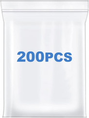 200PCS 2×3″ Thick 4 Mil Small Clear Zip Poly Bags Plastic Reclosable Zip Lock