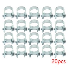 High Quality 20 Pack 3/8 Inch Fuel Injection Hose Clamp Auto Fuel Clamps