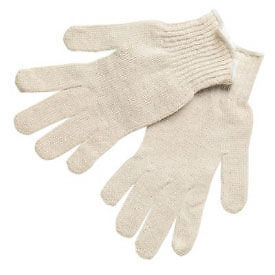 Multi-Purpose String Knit Gloves White Medium 12 Pairs