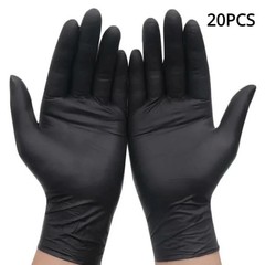 Black Disposable Nitrile Gloves, Latex Free Waterproof Heavy Duty Gloves for Kit