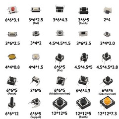 125/140PC Micro Momentary Tactile Switch SMD & DIP Touch Push Button Tact Switch