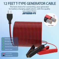 12V 15A T-Type Battery Charging Cable Honda Generator Replaces 32650-892-010AH