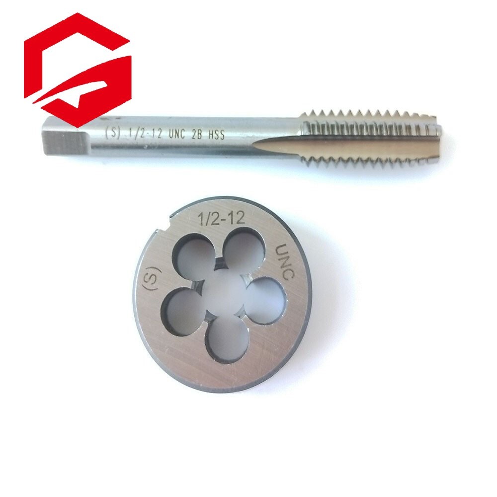 1pcs 1/2-12 UNC Hss Tap and Die Set Thread Tap and Round Die Right Hand