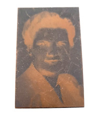 Letter Printing Press Photo Portrait Wood & Copper Antique