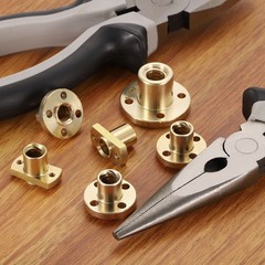 4 Pcs Tr10x2 Screw Brass Nut (2mm Pitch, 1 Start, 2mm )