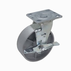 6″x2″Heavy Duty Caster Steel Cast Iron Wheel Caster,Capacity1200-5000LB