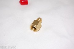 Adapter:1/4″MFL X1/2″ACME:R134a Drum/Vacuum Pump/R22 Manifold Gauge Connection