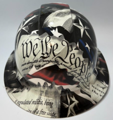 New Full Brim Hard Hat Custom Hydro Dipped WE THE PEOPLE LOUD AND PROUD