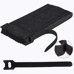 6 Inch Hook and Loop Cable Ties – 60 Count for Simple Cord Management