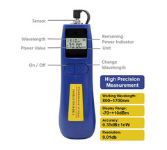 Fiber Optic Optical Power Meter -70~+10dBm FC SC ST Light Tester FTTH