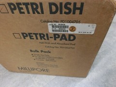 New Millipore 47mm Petri Dish Petri-Pad Sterile Microbiological Dish 500 ea NIB