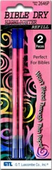 Bible Dry Highlighter Kit GTL 4 Pens + 8 Refills Yellow, Blue, Green, Pink