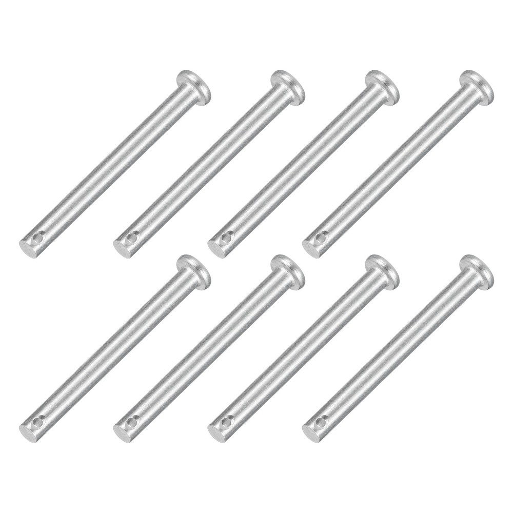8Pcs 3/16″ x 2″ Single Hole Clevis Pins 304 Stainless Steel Flat Head Pins