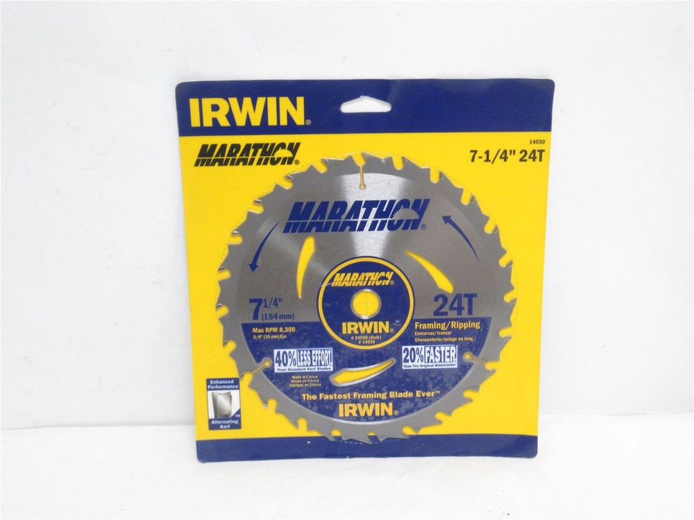 239960 New In Box; Irwin 14030 Framing/Ripping Saw Blade 4XK56; 7-1/4″ OD