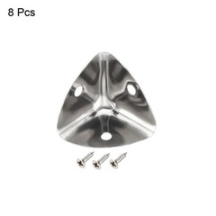 8pcs Metal Box Corner Protectors Edge Guard Protector 25 x 25 x 25mm Silver Tone