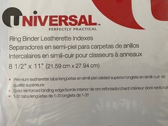 Universal Office Products 20822 Leather-look Mylar Tab Dividers, 31 Numbered
