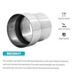 Universal 3.5″ OD to 4″ OD Stainless Exhaust Pipe Adapter Reducer Connector